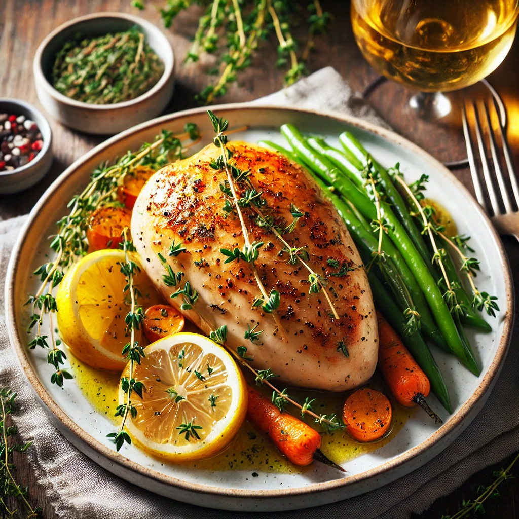 Roasted Chicken Breast with Lemon and Thyme