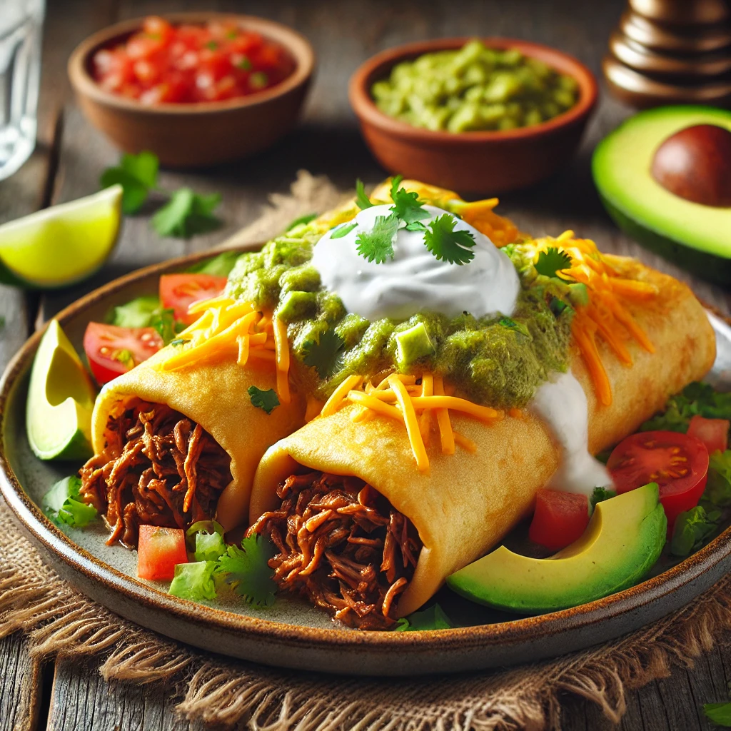 Shredded Beef Chimichanga