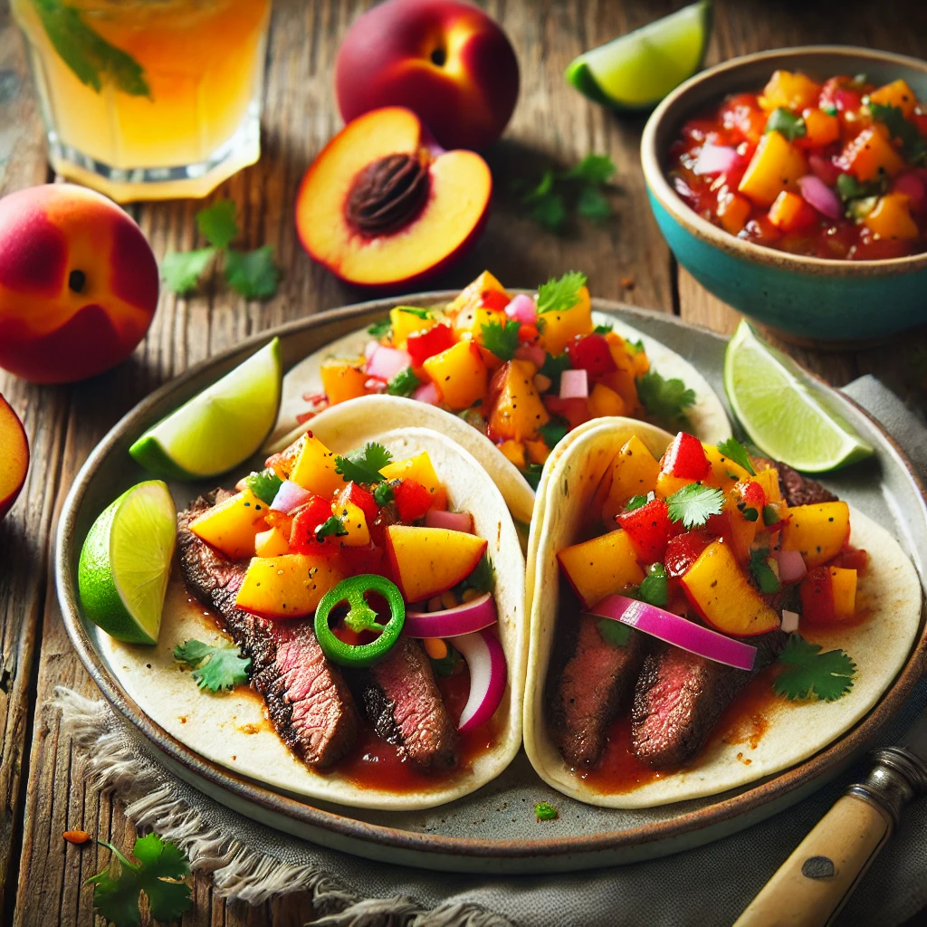 Steak Tacos with Nectarine Salsa